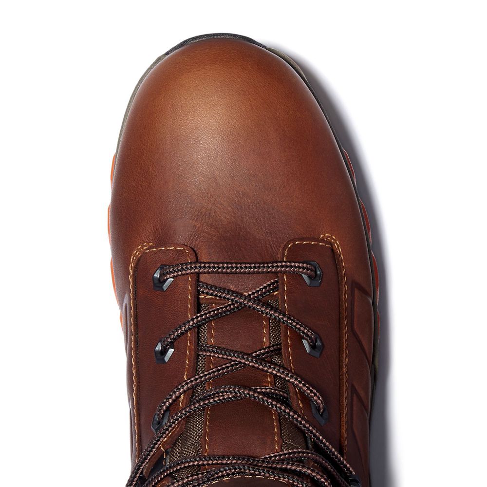 Botas de Trabajo Masculino - Timberland Pro® Hypercharge 8\" Soft Toe - JBVWU7410 - Marrom/Pretas